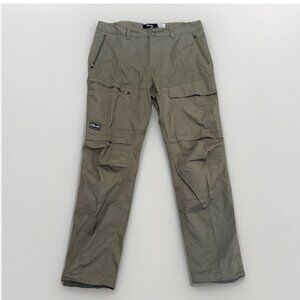 New RLX Ralph Lauren Men Olive Green Ripstop Cotton Blend Cargo Pants   Sz 34x32